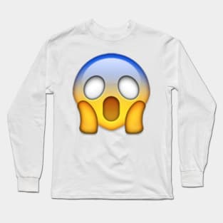 face screaming in fear Long Sleeve T-Shirt